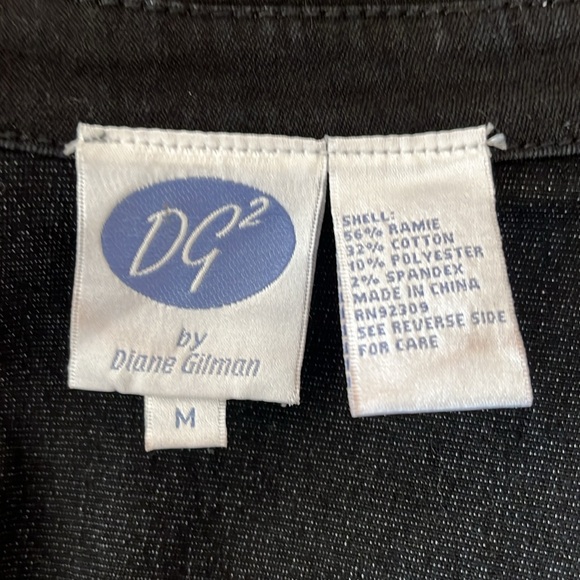 DG2 by Diane Gilman Black Denim Snap-closure Jacket - Picture 8 of 9